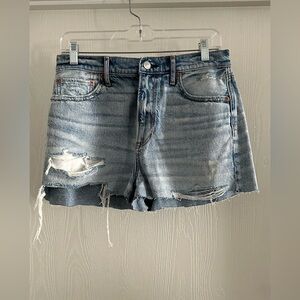 American Eagle Outfitters | Light Blue Distressed Jean Shorts | Size 8